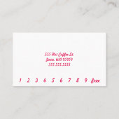 フォトビキニバリスタドライブスルーピンクカスタム ロイヤリティカード (裏面)