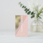 フォトビジネスのシェイプColorblockホイフェイクル 名刺 (スタンド正面)