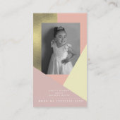 フォトビジネスのシェイプColorblockホイフェイクル 名刺 (裏面)