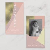 フォトビジネスのシェイプColorblockホイフェイクル 名刺 (正面/裏面)