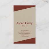 フォトビジネスカードモデル俳優ダンサー 名刺 (裏面)