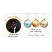 フォトビジネスサンキューホリディギフト ラベル (正面)