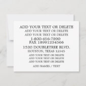 フォトビジネスフラットカード – 「戻る」を参照 (裏面)