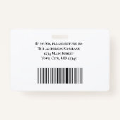 フォトビジネス企業の従業員仕入先バッジ バッジ (裏面)