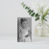 フォトビジネス図形カラーブロックフェイクフォイル 名刺 (スタンド正面)