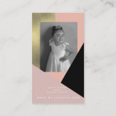 フォトビジネス図形カラーブロックフェイクフォイル 名刺 (裏面)