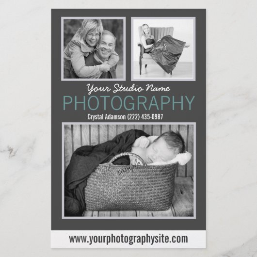 フォトビジネス配布資料の大きなサンプル写真 チラシ (正面)