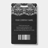 フォトビジネスIDとホワイトレース バッジ (裏面)