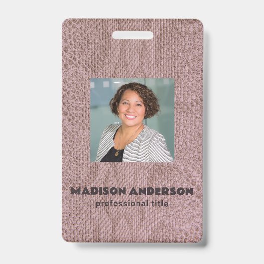 フォトビジネスSnakeskin IDバッジ バッジ (正面)