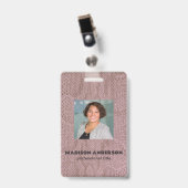 フォトビジネスSnakeskin IDバッジ バッジ (正面 （クリップ付）)