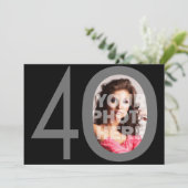 フォトビッグ4-0バースデーパーティ招待状 招待状 (スタンド正面)