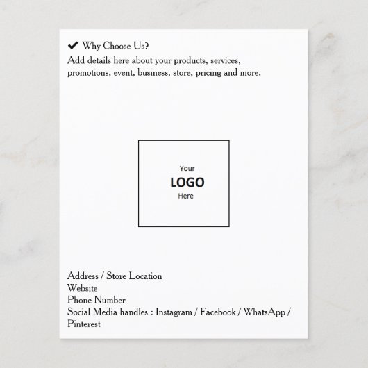 フォトビミニマルジネスマーケティングの個人用設定 チラシ (裏面)