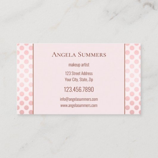 フォトビューティシアンメイクアップアーティスト名刺 名刺 (裏面)