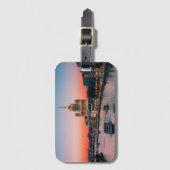 フォトビューティフルサンセットトワイライトダスクラゲージタグ ラゲッジタグ (正面縦)