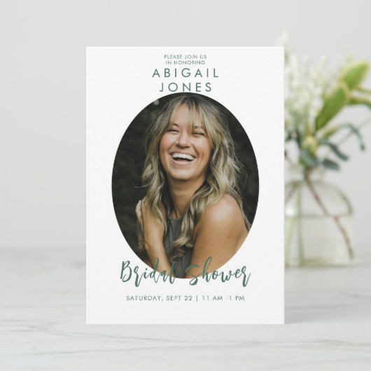 フォトビリモダンディアンブライダルシャワー 招待状 (スタンド正面)