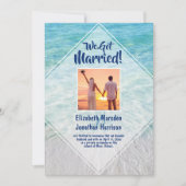 フォトビーチたった今結婚しました発表披露宴 招待状 (正面)