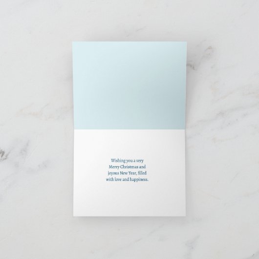 フォトビーチクリスマス折り畳みグリーティングカード カード (内部)