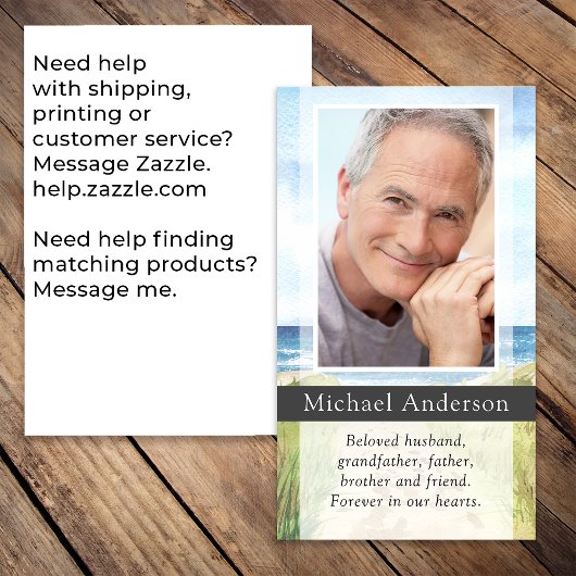 フォトビーチクロス記念祈りの言葉カード