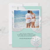 フォトビーチシーグラス砂ド結婚ルのウェブサイト 招待状 (裏面)