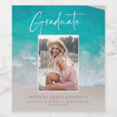 フォトビーチ海卒業パーティー ワインラベル (シングルラベル)