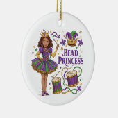 フォトビーパーソナライズされたズプリンセス- Mardi Gras セラミックオーナメント (右)