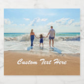 フォトビールボトルラベルとカスタム文字 ビールラベル (シングルラベル)