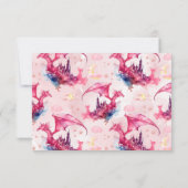 フォトピお洒落ックドラゴン赤ちゃんシャワー サンキューカード (裏面)