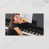 フォトピアニスト赤面ピンクシンプル 名刺 (裏面)