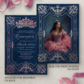 フォトピエレガントッククラウンティアラ王室のキンセアニェラ 箔招待状