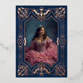 フォトピエレガントッククラウンティアラ王室のキンセアニェラ 箔招待状 (正面)