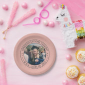 フォトピエレガントックローズローズ金ゴールド卒業モダン ペーパープレート (パーティー)