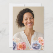 フォトピエレガントンクフローラ30歳の誕生日 招待状 (裏面)