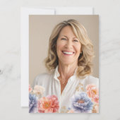 フォトピエレガントンクフローラ50誕生日 招待状 (裏面)