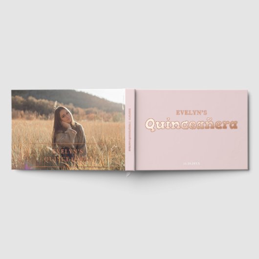 フォトピエレガントンク誕生日キンセアニェラ ゲストブック (全面)