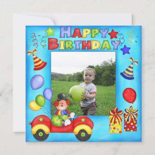 フォトピエロ誕生日カードの追加 招待状 (正面)