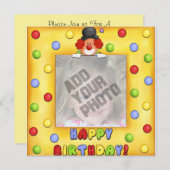 フォトピエロ誕生日カード 招待状 (正面/裏面)