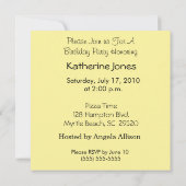 フォトピエロ誕生日カード 招待状 (裏面)