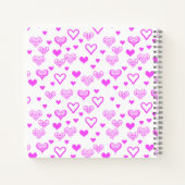 フォトピパーソナライズされたンクエレガントハートレシピ本 ノートブック (裏面)