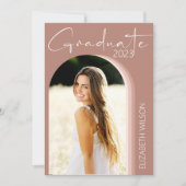 フォトピモダンンク卒業式パーティー 招待状 (正面)