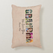 フォトピローおばあちゃん愛する画像の名前を追加 アクセントクッション (正面(垂直))