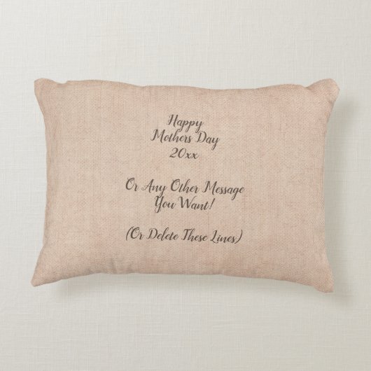 フォトピローおばあちゃん愛する画像の名前を追加 アクセントクッション (裏面)