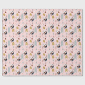 フォトピンクのクリスマス ラッピングペーパー (フラット)