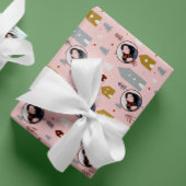 フォトピンクのクリスマス ラッピングペーパー