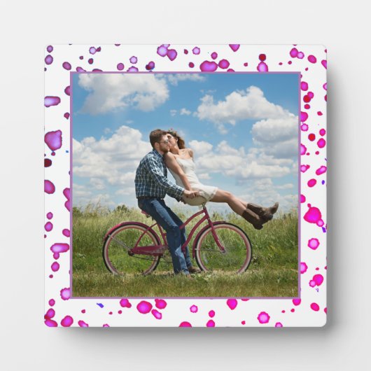 フォトピンクの水色ドットを追加 フォトプラーク (正面)