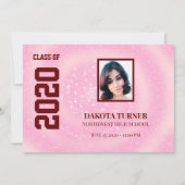 フォトピンクの背景 案内状 (正面)