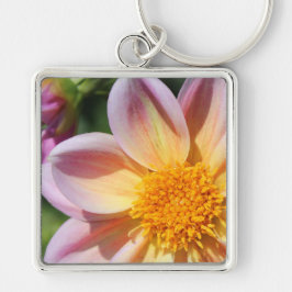 フォトピンクの花と明るい黄色の中央 –  キーホルダー