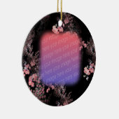 フォトピンクエレガントフローラデザインオーナメント セラミックオーナメント (右)