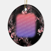 フォトピンクエレガントフローラデザインオーナメント セラミックオーナメント (左)