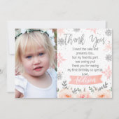 フォトピンクオーネダーランダーサンキューカード 招待状 (正面)