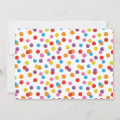 フォトピンクグムボールマシンキャンディバブルガムパーティー 招待状 (裏面)